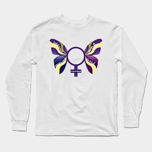 "Beautiful strong empowered united womankind" butterfly original design Long Sleeve T-Shirt